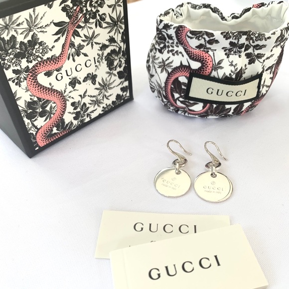 BRAND NEW authentic GUCCI sterling silver earrings - Picture 1 of 4